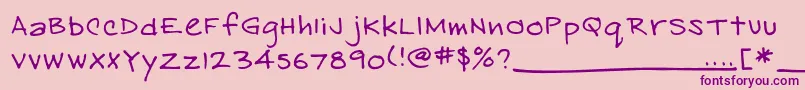 EasthandFont Font – Purple Fonts on Pink Background