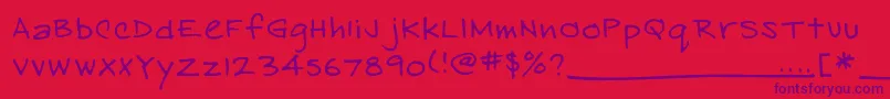 EasthandFont Font – Purple Fonts on Red Background