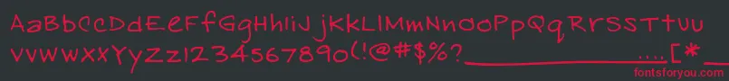 EasthandFont Font – Red Fonts on Black Background