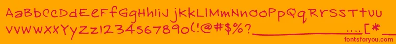 EasthandFont Font – Red Fonts on Orange Background