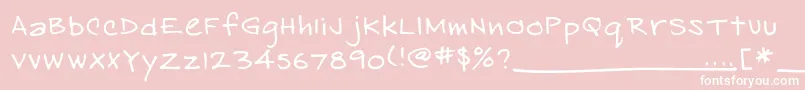 EasthandFont Font – White Fonts on Pink Background