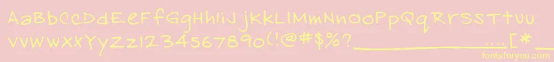 EasthandFont Font – Yellow Fonts on Pink Background