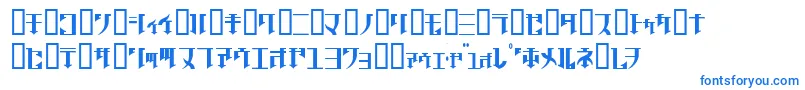 フォントGolgrgj – 白い背景に青い文字