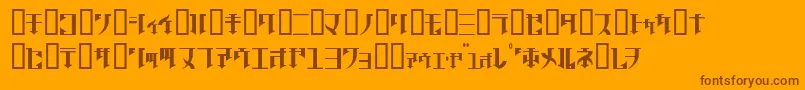 Golgrgj Font – Brown Fonts on Orange Background