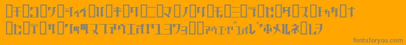 Golgrgj-Schriftart – Graue Schriften auf orangefarbenem Hintergrund