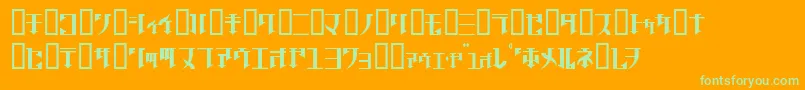 Golgrgj Font – Green Fonts on Orange Background