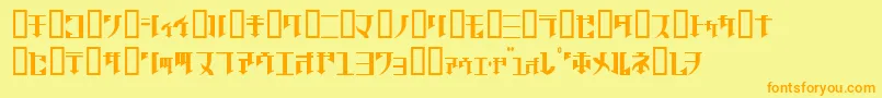 Golgrgj Font – Orange Fonts on Yellow Background