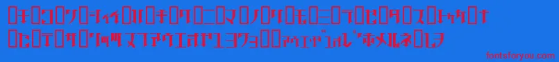 Golgrgj Font – Red Fonts on Blue Background