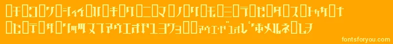 Golgrgj Font – Yellow Fonts on Orange Background