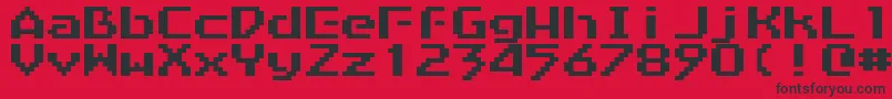 Arcology Font – Black Fonts on Red Background