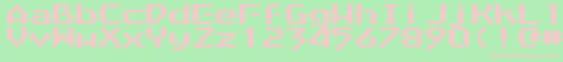 Arcology Font – Pink Fonts on Green Background