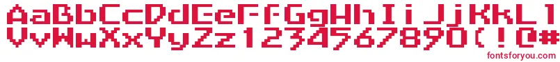 Arcology-fontti – punaiset fontit valkoisella taustalla