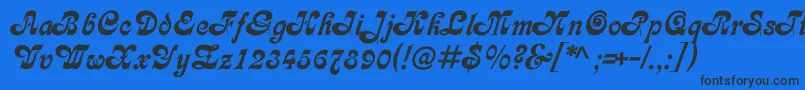 Asessorc Font – Black Fonts on Blue Background