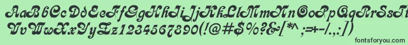 Asessorc Font – Black Fonts on Green Background