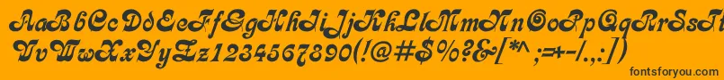 Asessorc Font – Black Fonts on Orange Background