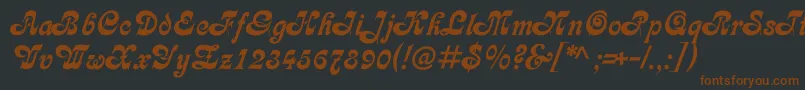 Asessorc Font – Brown Fonts on Black Background