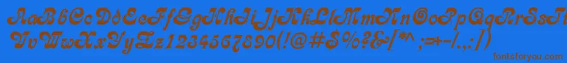 Asessorc Font – Brown Fonts on Blue Background