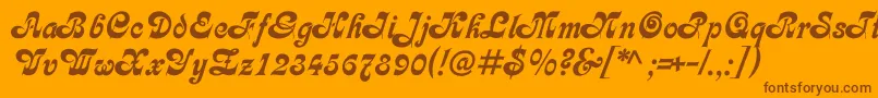 Asessorc Font – Brown Fonts on Orange Background