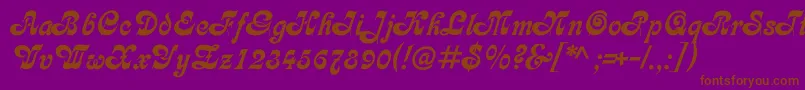 Asessorc Font – Brown Fonts on Purple Background