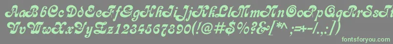 Asessorc Font – Green Fonts on Gray Background