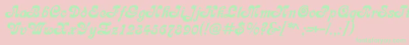 Asessorc Font – Green Fonts on Pink Background