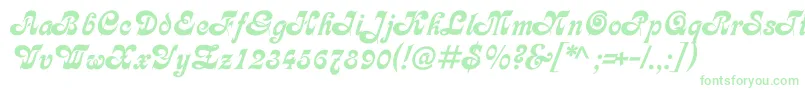 Asessorc Font – Green Fonts on White Background