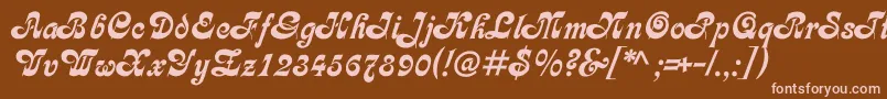 Asessorc Font – Pink Fonts on Brown Background