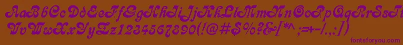 Asessorc Font – Purple Fonts on Brown Background