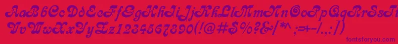 Asessorc Font – Purple Fonts on Red Background