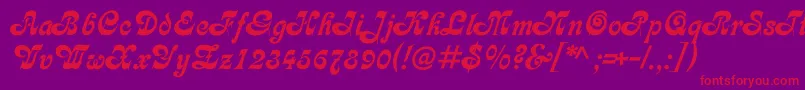 Asessorc Font – Red Fonts on Purple Background