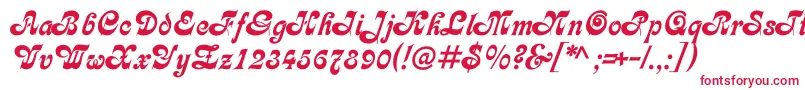 Asessorc Font – Red Fonts on White Background