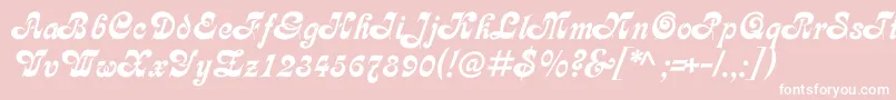 Asessorc Font – White Fonts on Pink Background