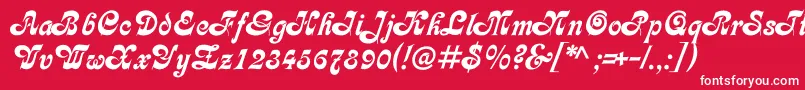 Asessorc Font – White Fonts on Red Background