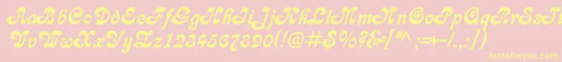Asessorc Font – Yellow Fonts on Pink Background