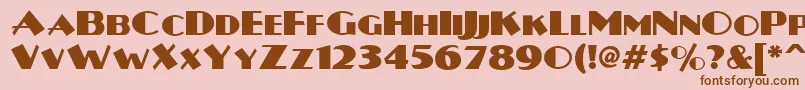 Plug Font – Brown Fonts on Pink Background