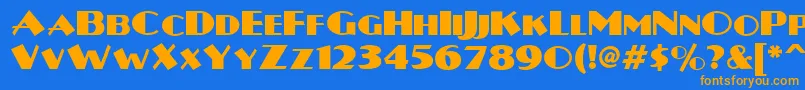 Шрифт Plug – оранжевые шрифты на синем фоне