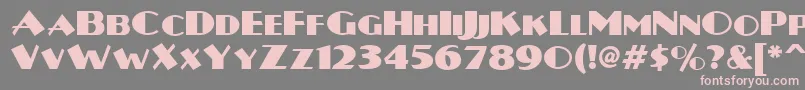 Plug-fontti – vaaleanpunaiset fontit harmaalla taustalla