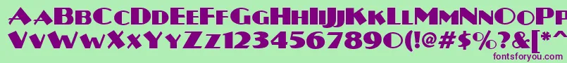 Plug Font – Purple Fonts on Green Background