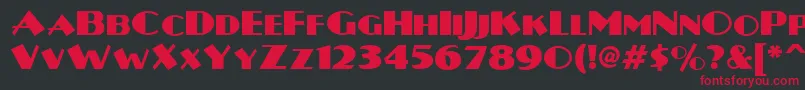 Plug Font – Red Fonts on Black Background