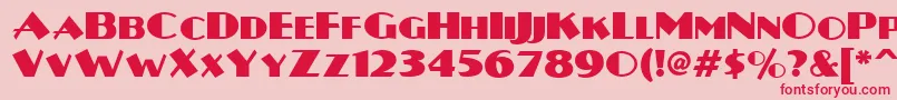Plug Font – Red Fonts on Pink Background