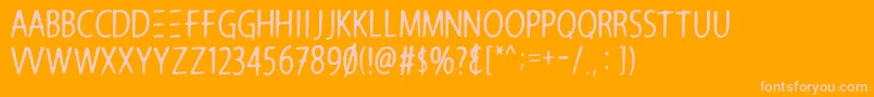 ArchitectsPen Font – Pink Fonts on Orange Background