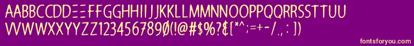 ArchitectsPen Font – Yellow Fonts on Purple Background