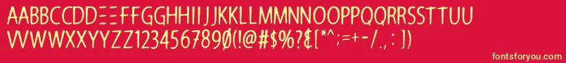ArchitectsPen Font – Yellow Fonts on Red Background