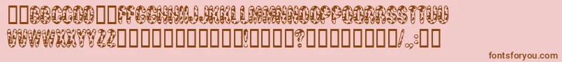 Moocowsw Font – Brown Fonts on Pink Background