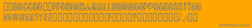 Moocowsw Font – Gray Fonts on Orange Background