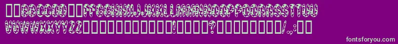 Moocowsw Font – Green Fonts on Purple Background