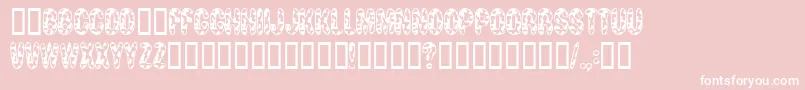 Moocowsw Font – White Fonts on Pink Background