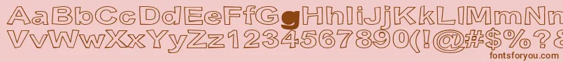 SnottOutline Font – Brown Fonts on Pink Background