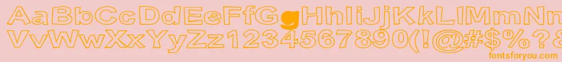 SnottOutline Font – Orange Fonts on Pink Background