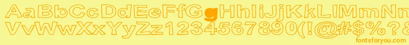 SnottOutline Font – Orange Fonts on Yellow Background